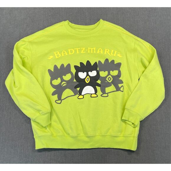 Sanrio Tops - Sanrio Badtz Maru Sweatshirt Women XL Green Kawaii 90s Y2K Streetwear Anime